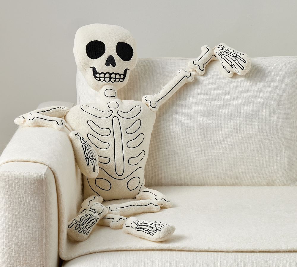 Mr. Bones Shaped Pillow | Pottery Barn (US)