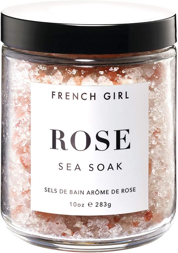 French Girl Rose Sea Soak - Calming Bath Salts, Organic Bath Ritual, Relaxing Ylang Ylang, Soothi... | Amazon (US)