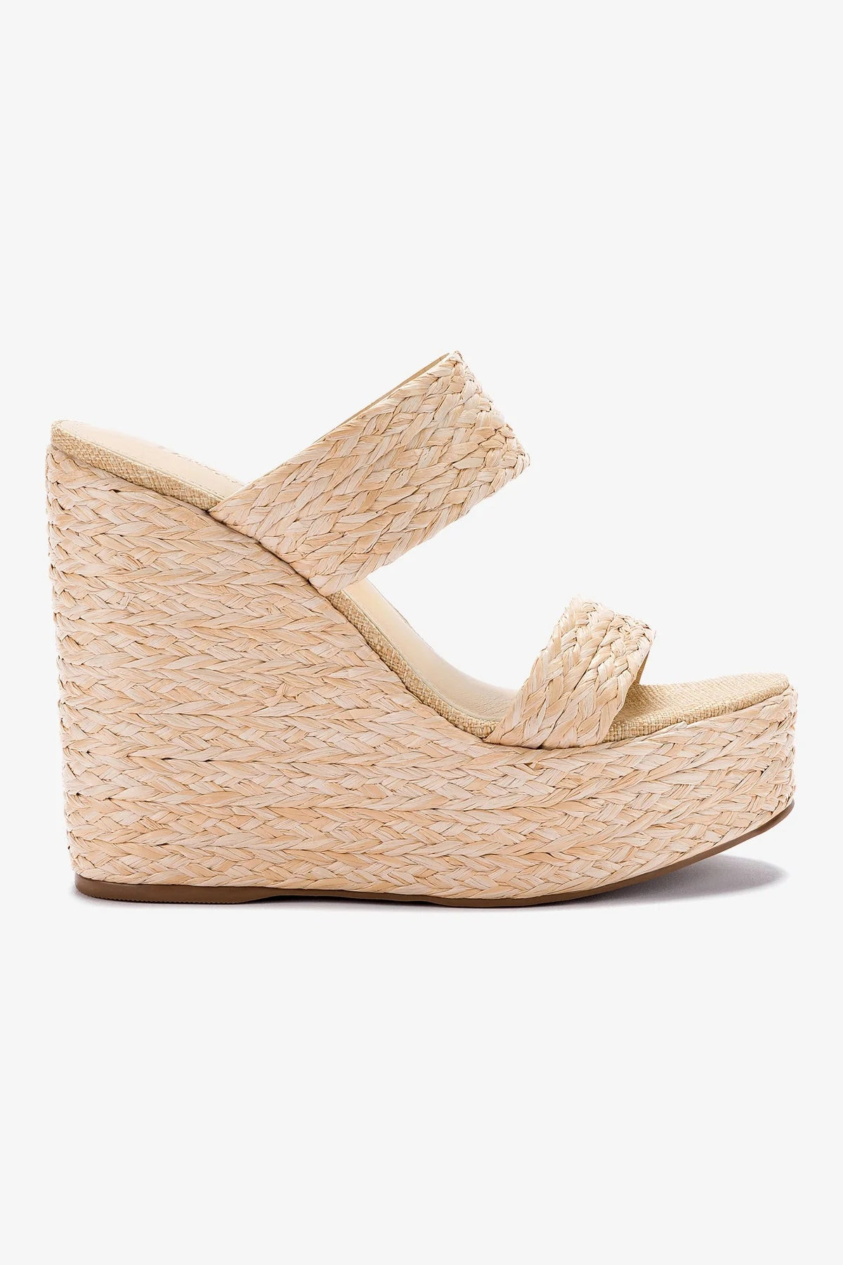Pamela Wedge In Natural Raffia | Larroude
