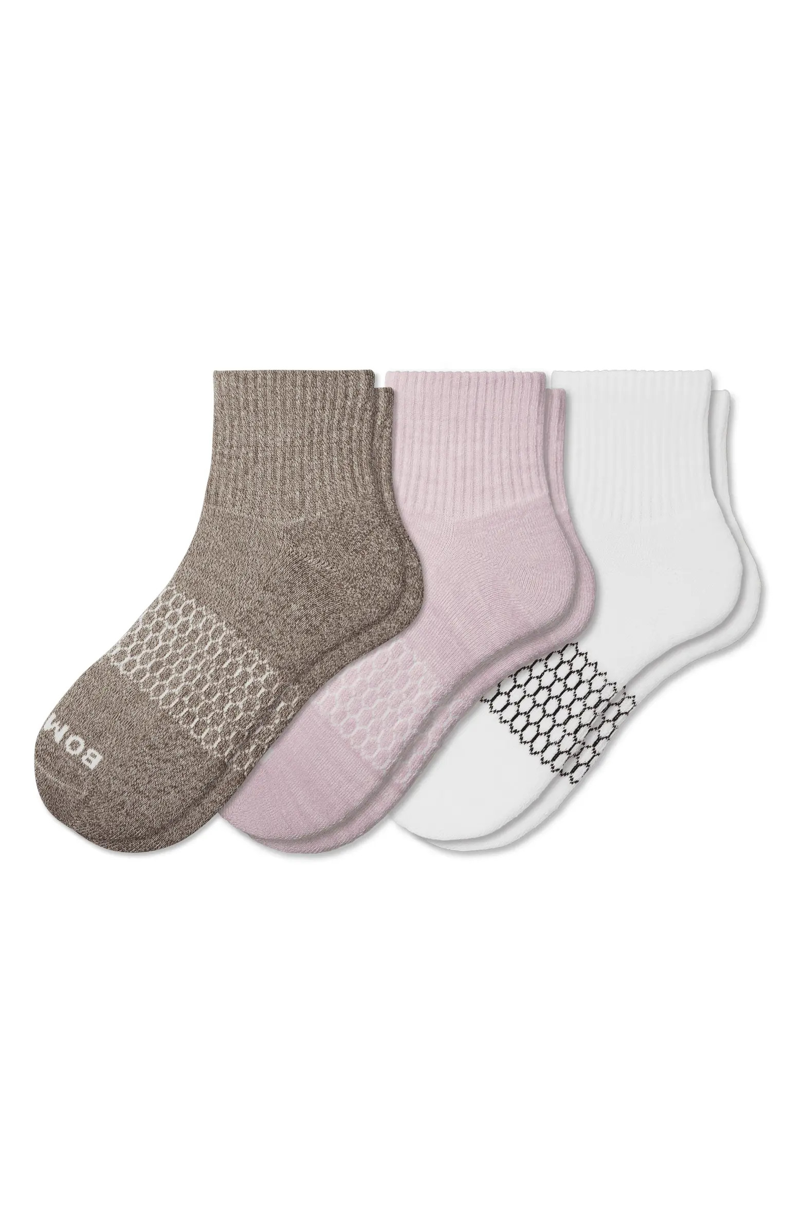 Assorted 3-Pack Cushioned Quarter Socks | Nordstrom