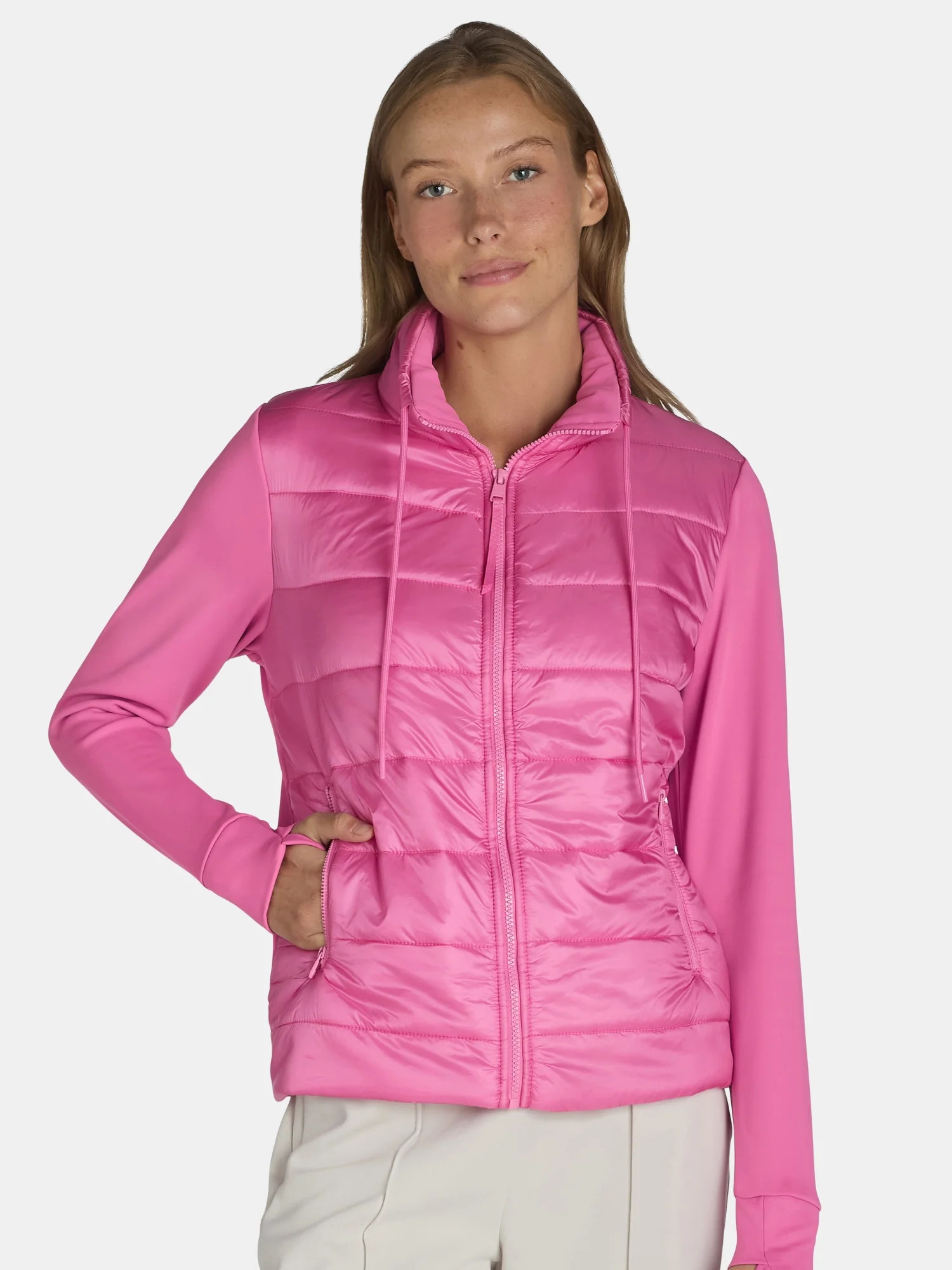 Avia Women’s Quilted Jacket with Long Sleeves, Sizes XS-XXXL | Walmart (US)