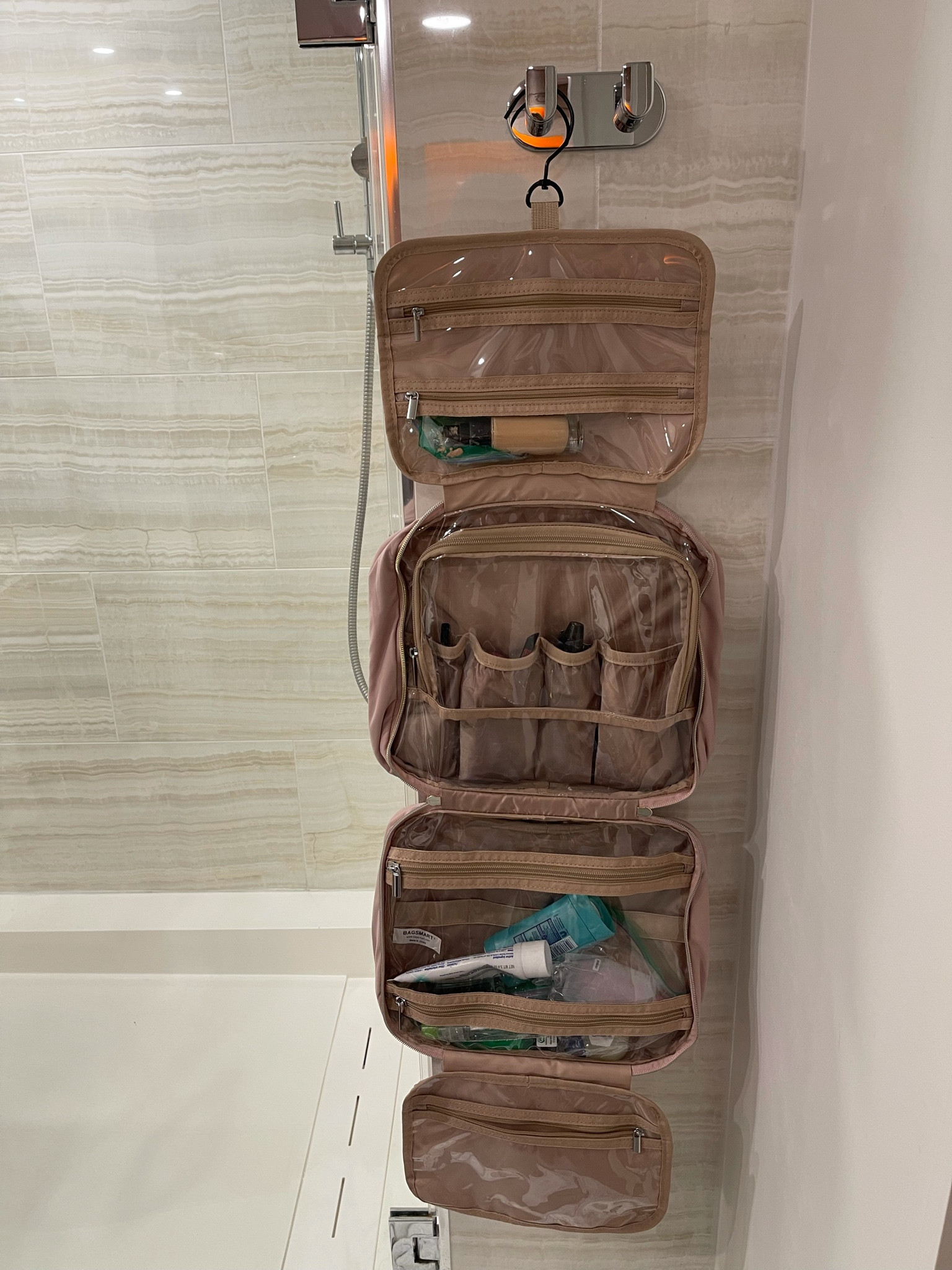 Loved having this toiletry bag on vaca. So convenient and kept me organized 


#LTKover40 #LTKtravel #LTKfindsunder50