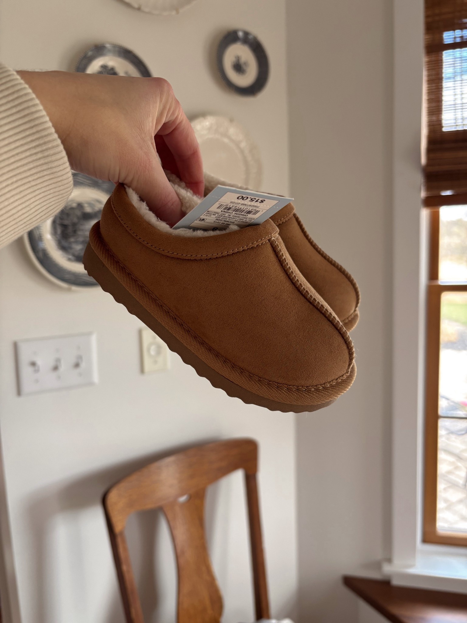 Toddler slippers on sale! Went up a size for Charlotte 