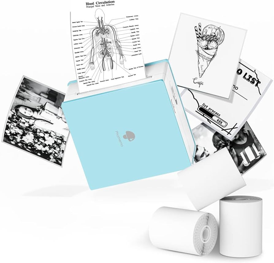 Phomemo Label Maker -M02 Pocket Printer Thermal Bluetooth Sticker Maker with 3 Rolls Paper, for D... | Amazon (US)