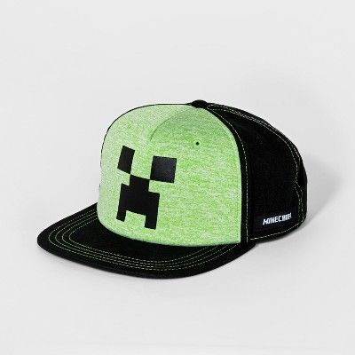 Boys' Minecraft Creeper Baseball Hat - Green/Black | Target