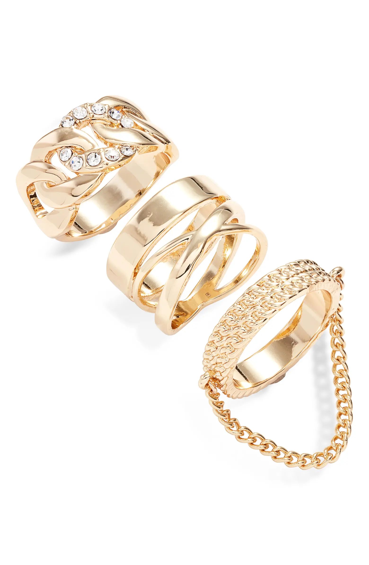 Open Edit Set of 3 Rings | Nordstrom | Nordstrom Canada