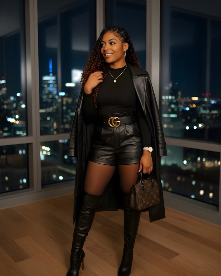 Bold NYC-inspired winter outfit! From faux leather layers to luxe gold details, this full look is ready to shop. Tap through to grab these amazing finds and elevate your cold-weather wardrobe!

#WinterOutfit #NYCFashion #AmazonFinds #AllBlackLook #StreetStyle

#LTKootd