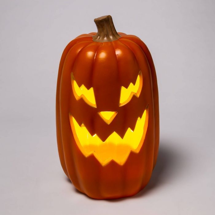 16" Light Up Orange Halloween Jack-O'-Lantern (Sharp Teeth) - Hyde & EEK! Boutique™ | Target