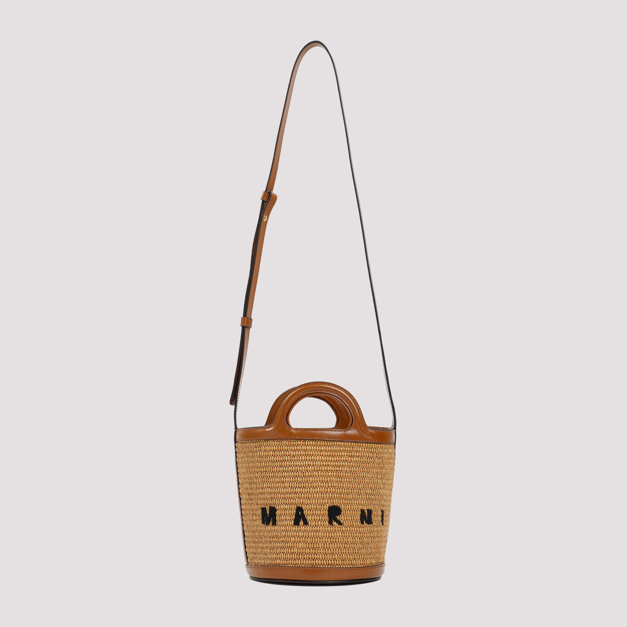 Marni Tropicalia Mini Bucket Bag Nude & Neutrals Cotton Polyamide - Women | Italist.com US