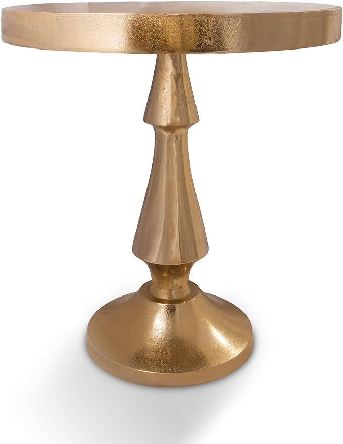 OBJET D'ART Large Round Metal Side Table, Larissa Enorme, Accent, End, Pedestal, Martini, Cocktai... | Amazon (US)