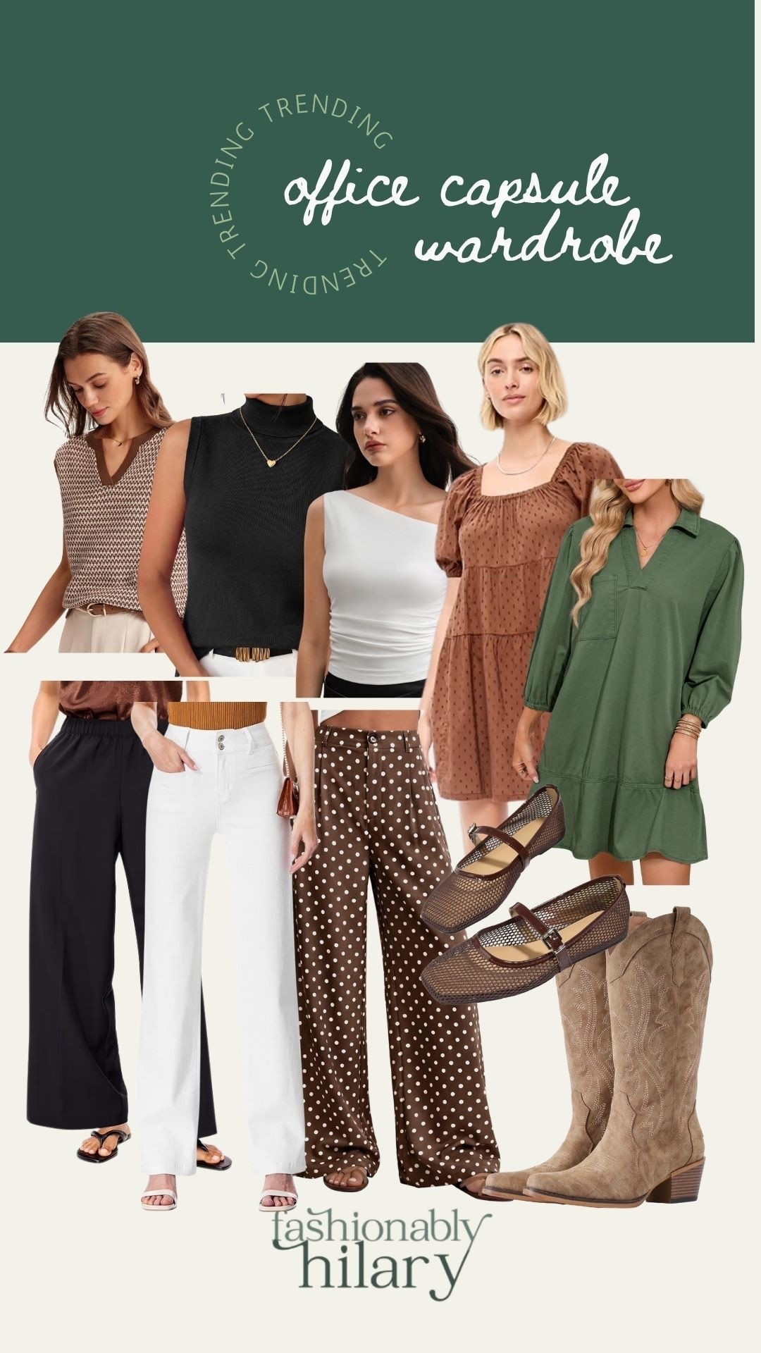Creating the perfect neutral capsule wardrobe for the office just got easier with these finds. I’m loving these late summer/early fall transitional piece. The colors are neutral, but these looks are anything but boring.
How to style polka dot pants, fall dresses, business casual outfit inspiration

#LTKMidsize #LTKSaleAlert #LTKWorkwear