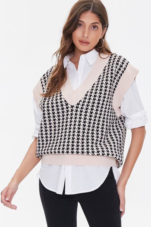 Houndstooth Sweater Vest | Forever 21 (US)