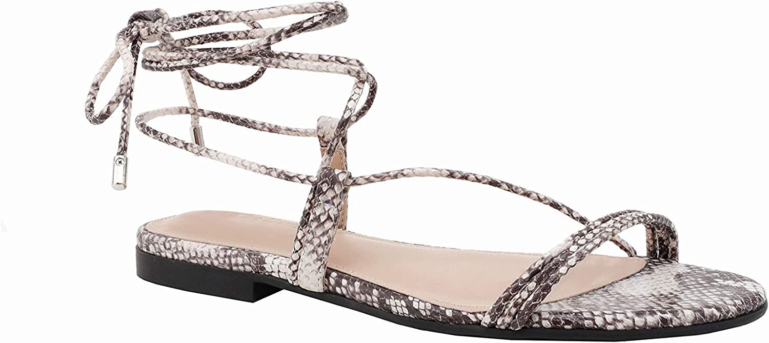 The Drop Women's Samantha Flat Strappy Lace-Up Sandal | Amazon (US)