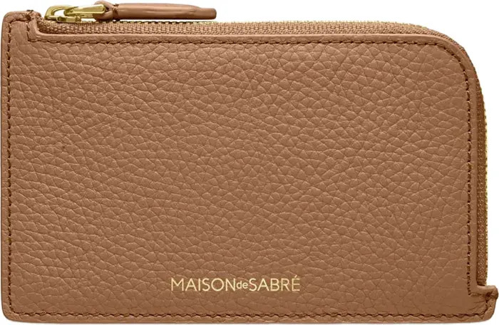 MAISON de SABRÉ Leather Zip Card Holder | Nordstrom | Nordstrom