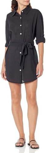 BECCA Gauzy Shirt Dress, Collared Button-up, Beach Cover Ups for Women | Amazon (US)