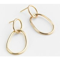 Gold Linked Hoop Earrings, Dainty Hoop Earrings, Modern 14K Gold Fill Earrings, Dainty Gold Earrings, Silver, Rose Gold | Etsy (US)