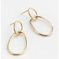 Gold Linked Hoop Earrings, Dainty Hoop Earrings, Modern 14K Gold Fill Earrings, Dainty Gold Earrings, Silver, Rose Gold | Etsy (US)