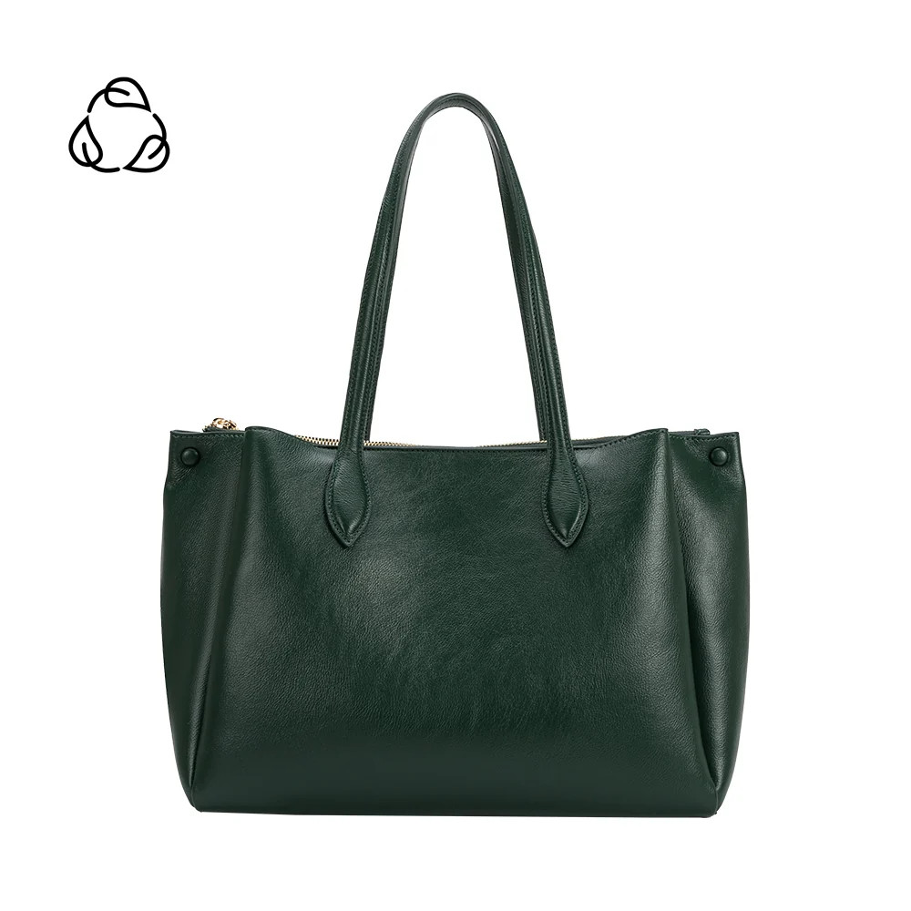 Green Georgina Large Recycled Vegan Leather Tote Bag | Melie Bianco | Melie Bianco