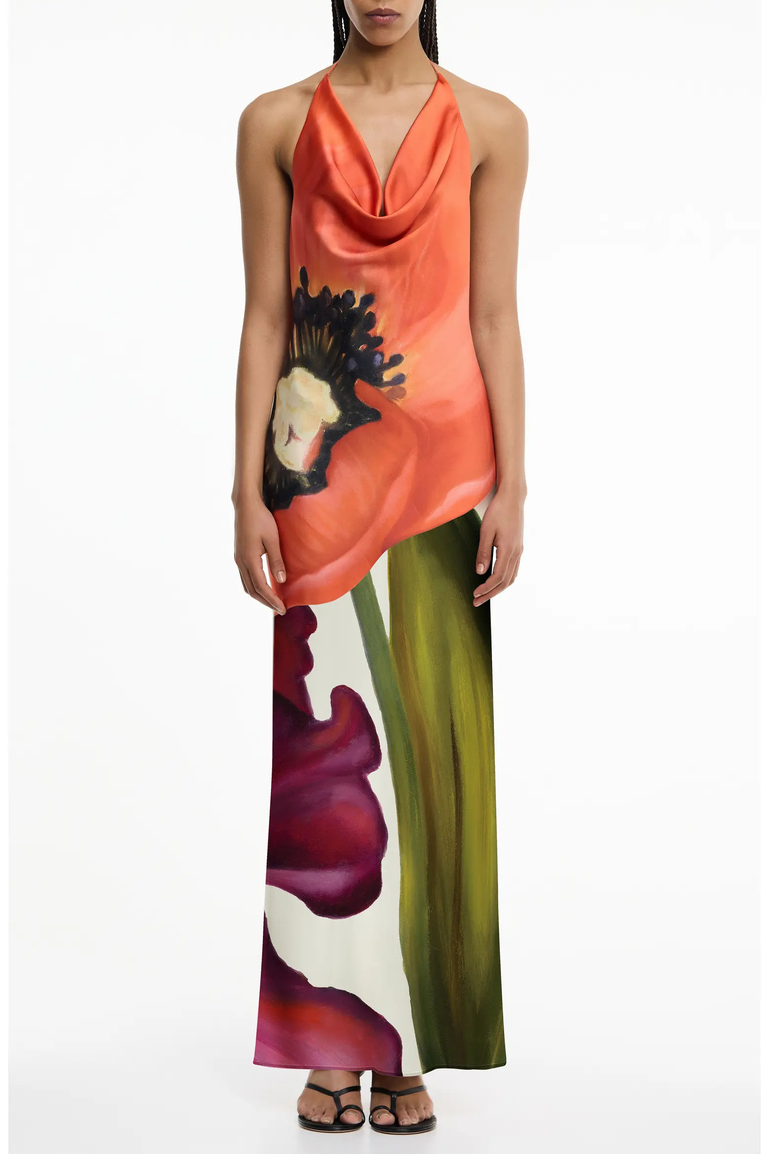Derby Cowl Neck Open Back Satin Maxi Cocktail Dress (Women) | Nordstrom | Nordstrom