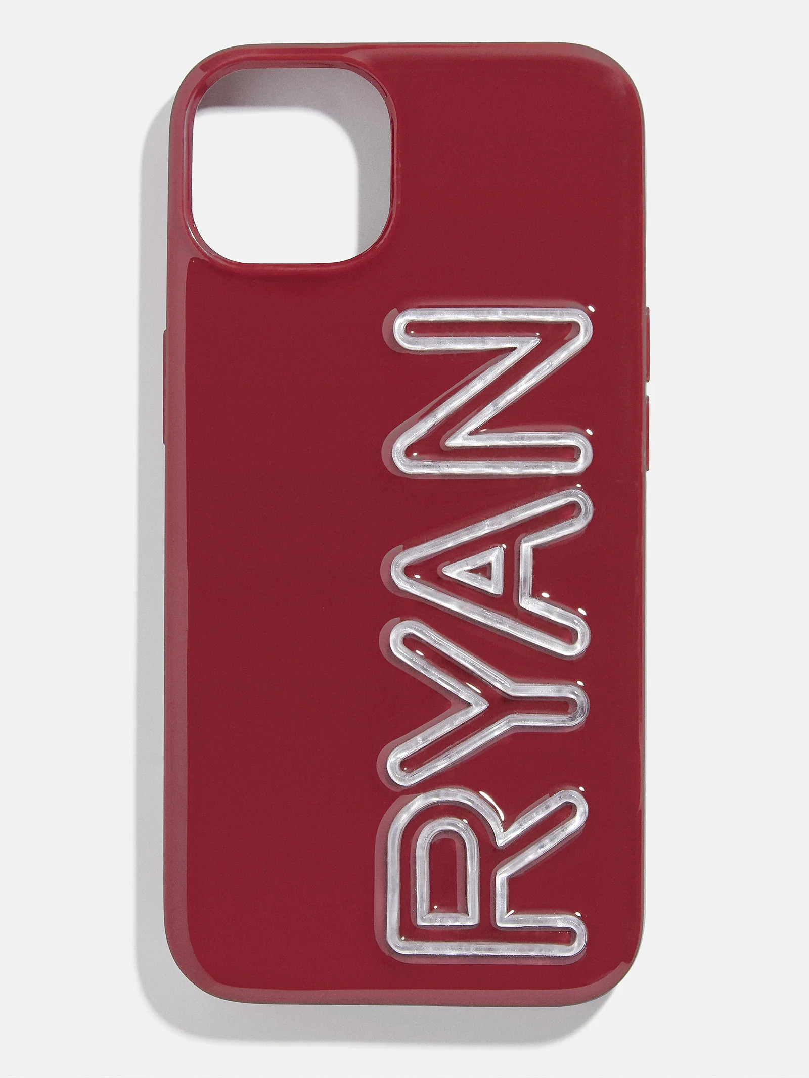 Fine Line Custom iPhone Case: Maroon / White | BaubleBar (US)
