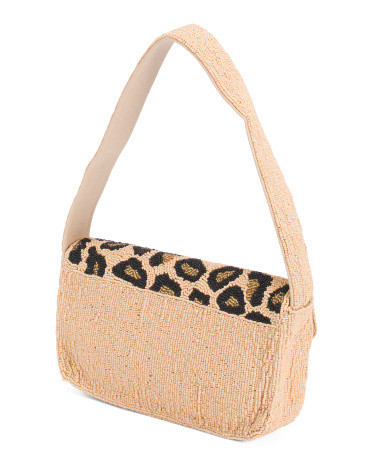 Leopard Beaded Shoulder Bag for Women | Leather | Marshalls