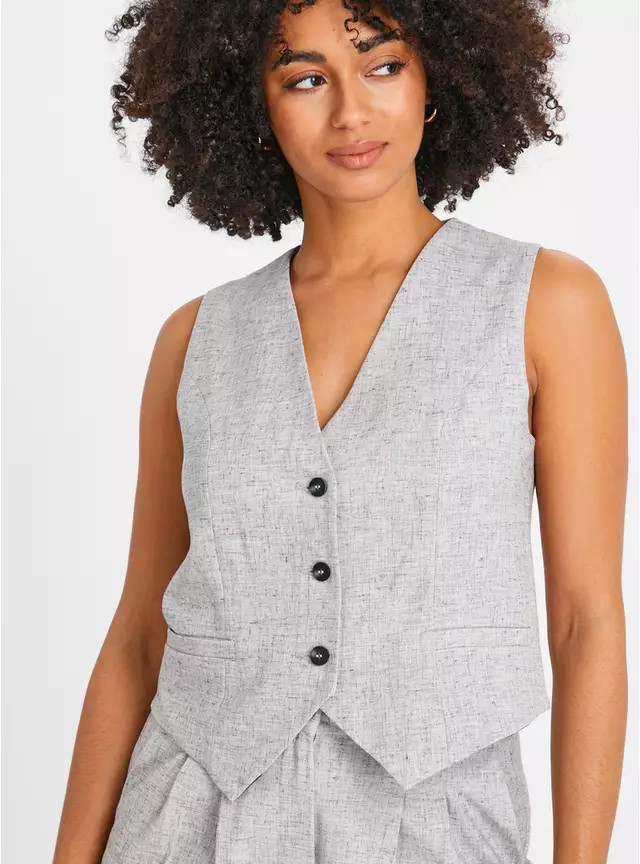 Buy Grey Marl Tailored Waistcoat 22 | Blazers | Tu | Tu Clothing