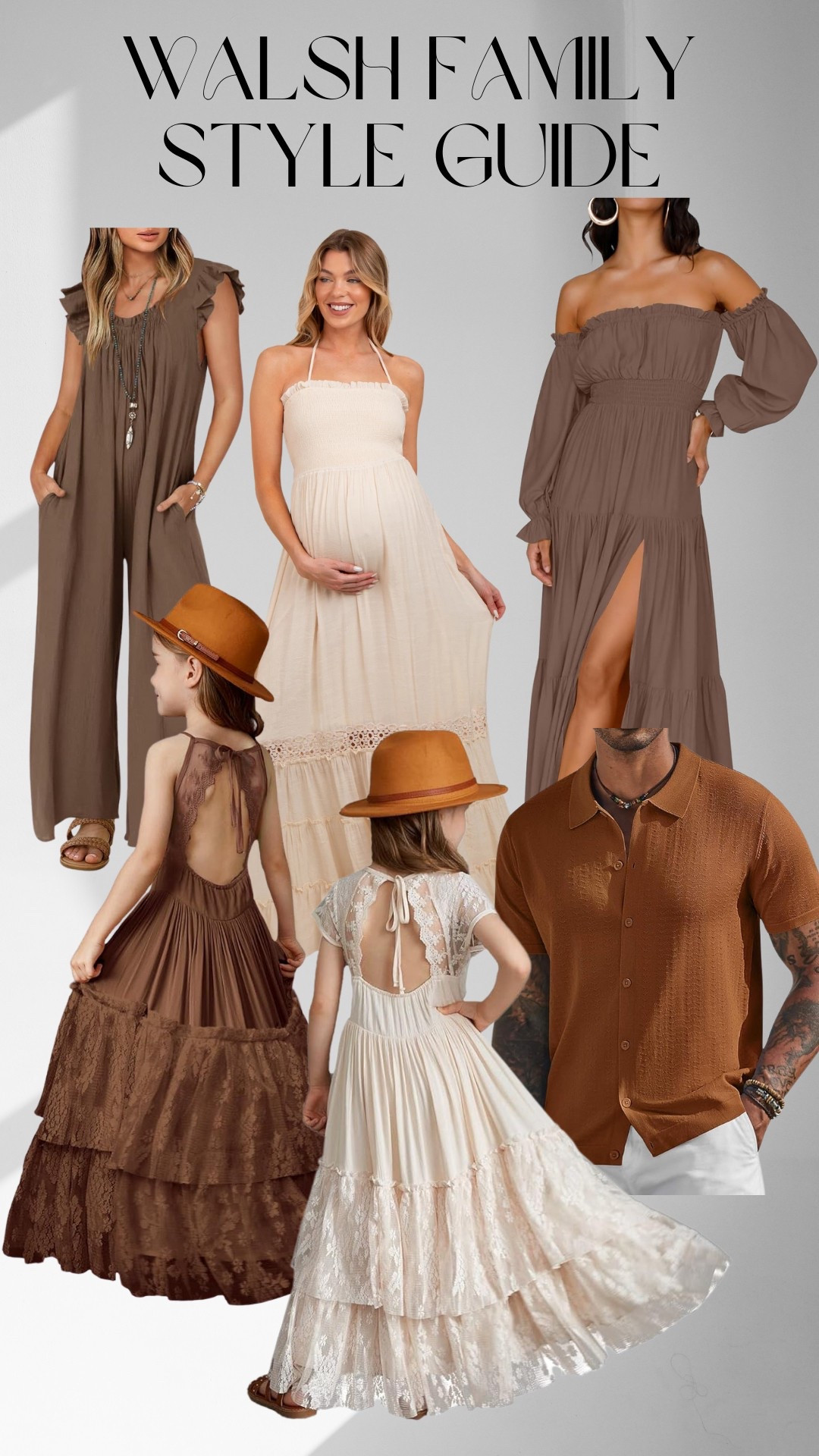 Boho greenhouse inspired outfits for the whole family. So excited for this maternity session to come to life! 

#LTKMidsize #LTKFamily #LTKBump