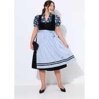 Samt-Dirndl, Herz-Anhänger, Carré-Ausschnitt, ärmellos | Ulla Popken DE