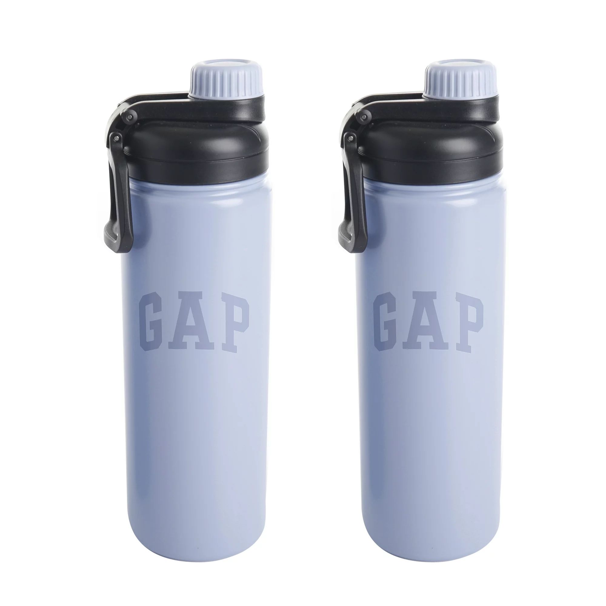 Gap Home 20-Ounce Stainless Steel Grey Blue Hydration Bottle, Set of 2 | Walmart (US)