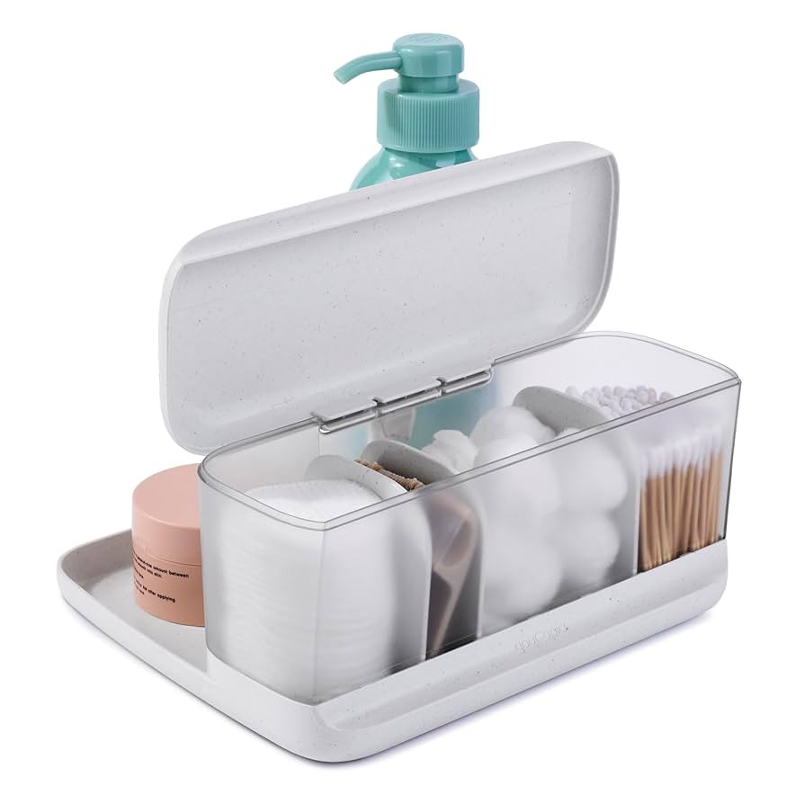 YouCopia HideAway Counter Caddy, Bathroom Vanity Countertop Organizer Tray with Adjustable Divide... | Amazon (US)