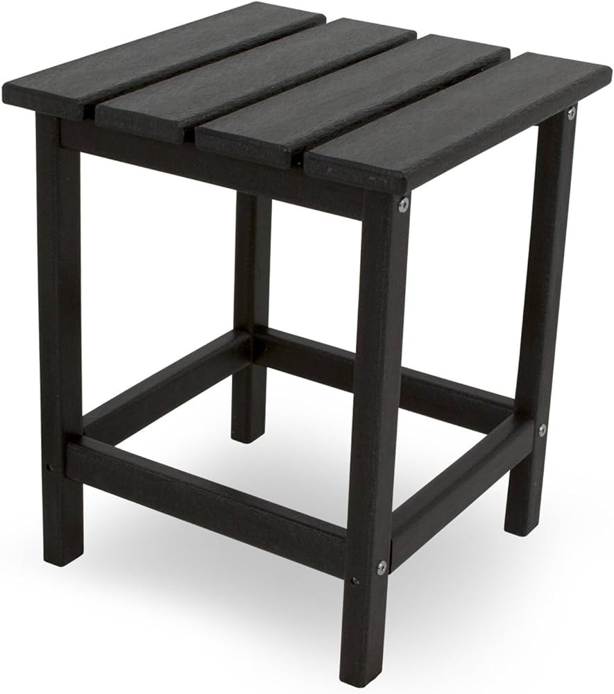 POLYWOOD ECT18BL Long Island 18" Side Table, Black | Amazon (US)