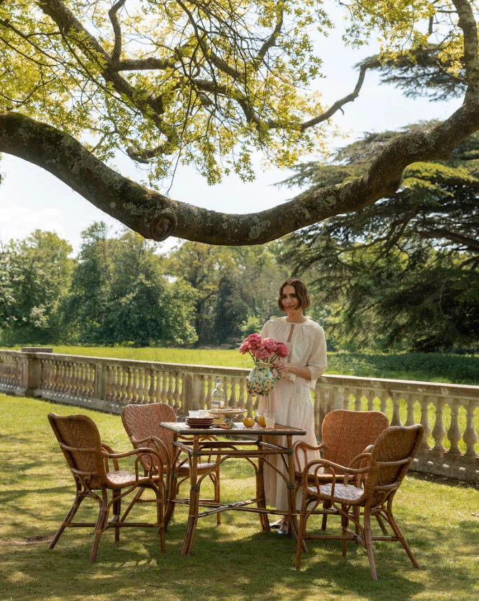 Emerson Rattan Dining Table | Sharland England by Louise Roe | Sharland England