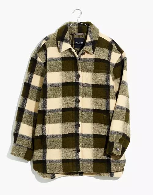 Belrose Shirt-Jacket in Maran Plaid | Madewell