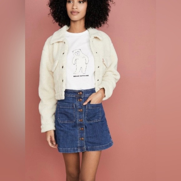 Madewell Patch Pocket A-Line Denim Miniskirt Size 4 | Poshmark