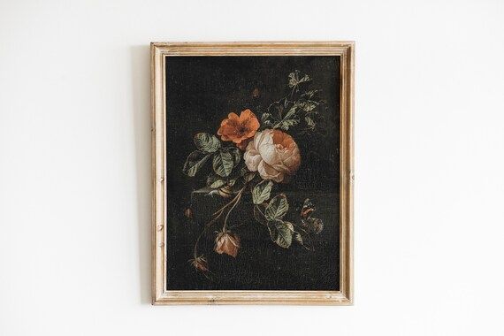 AUTUMN ROSES, vintage autumn roses still life painting | Etsy (US)