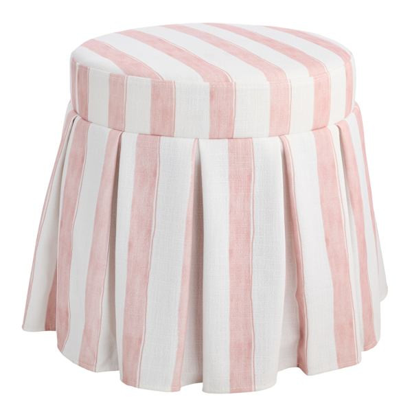 Angelina Ottoman, Pink Stripe | At Home