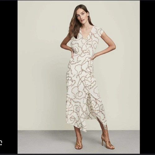 Veronica Beard Wixson Chain Print Silk Dress Size 10 | eBay US