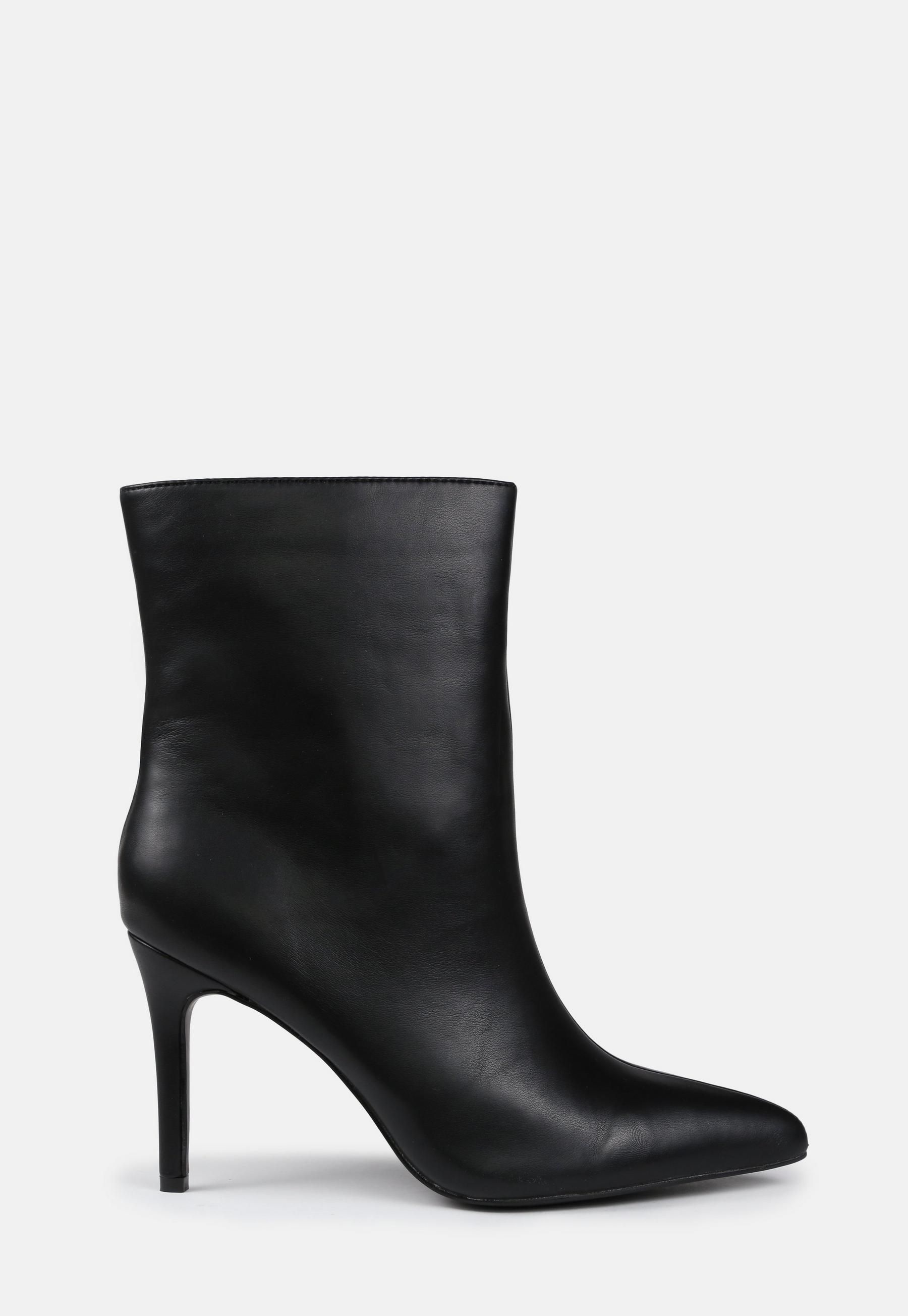 Missguided - Black Mid Heel Ankle Boots | Missguided (US & CA)