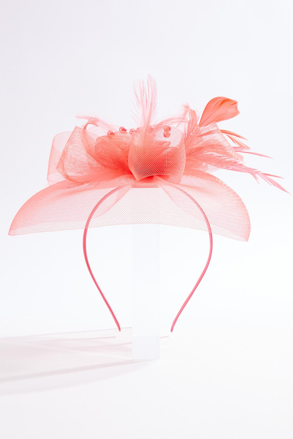 Pink Pearl Rose Veil Fascinator | Cato Fashions