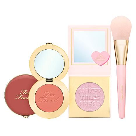 Too Faced 3-piece Blush and Highlighter Set with Brush

                 - 829-487 | HSN