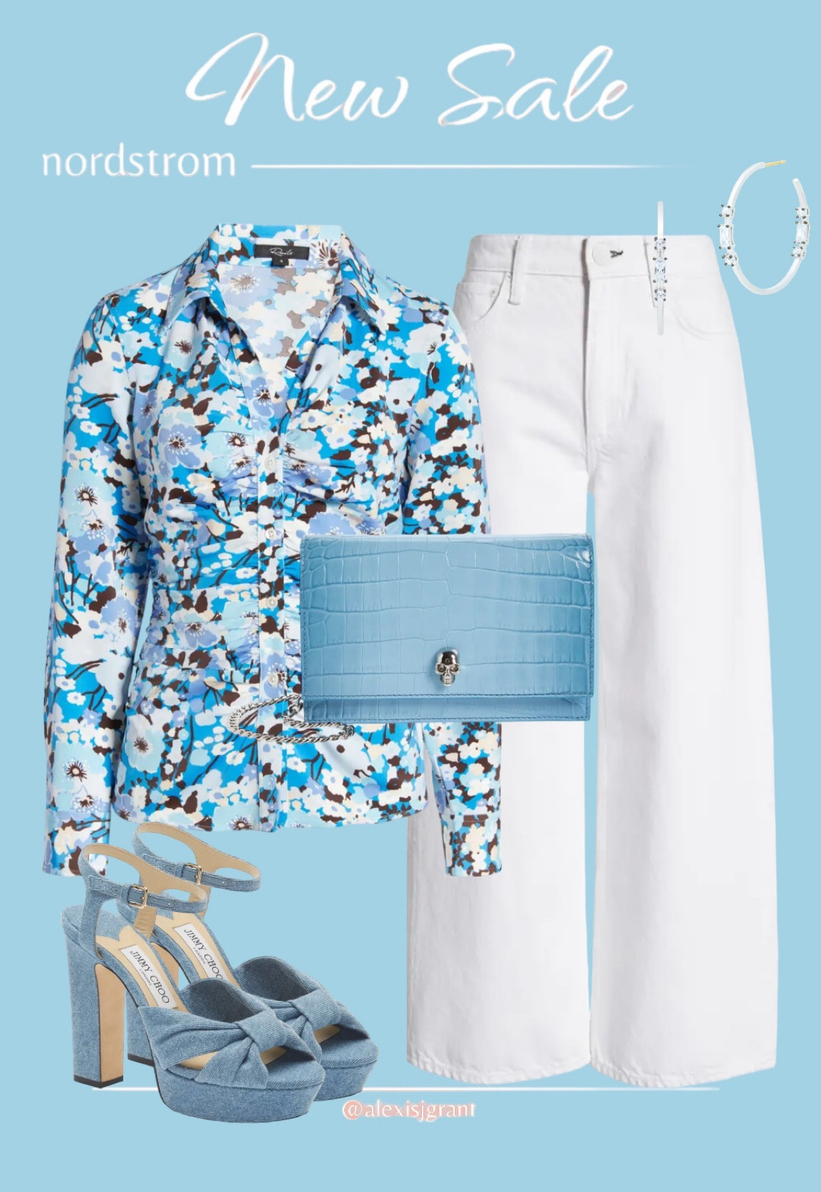 Alexander McQueen handbag sale 
Dressed up casual style 
Jimmy choo sale
Designer 
Brunch look
Wear to work casual Friday 
White denim 
Wide leg Leg pants 
Denim sale

#LTKsalealert #LTKworkwear #LTKshoecrush