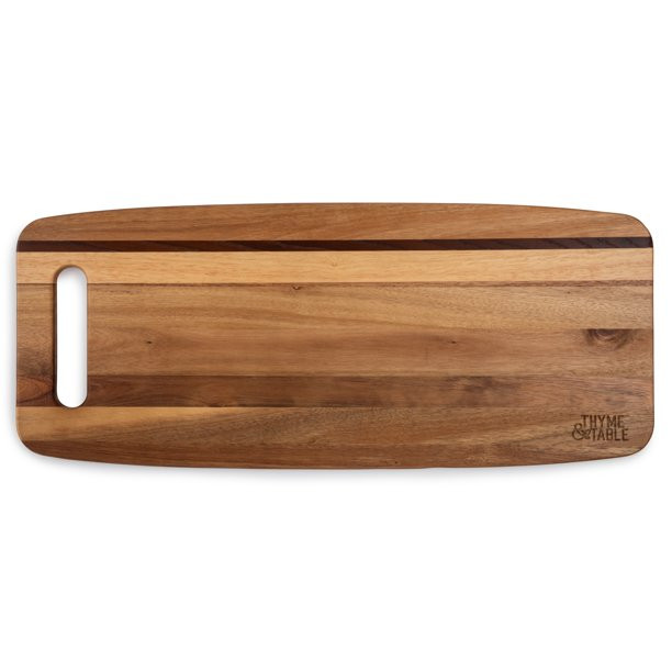 Thyme & Table 10" Inch by 20" Inch Acacia Wood Serve Board - Walmart.com | Walmart (US)