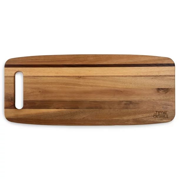 Thyme & Table 10" Inch by 20" Inch Acacia Wood Serve Board - Walmart.com | Walmart (US)
