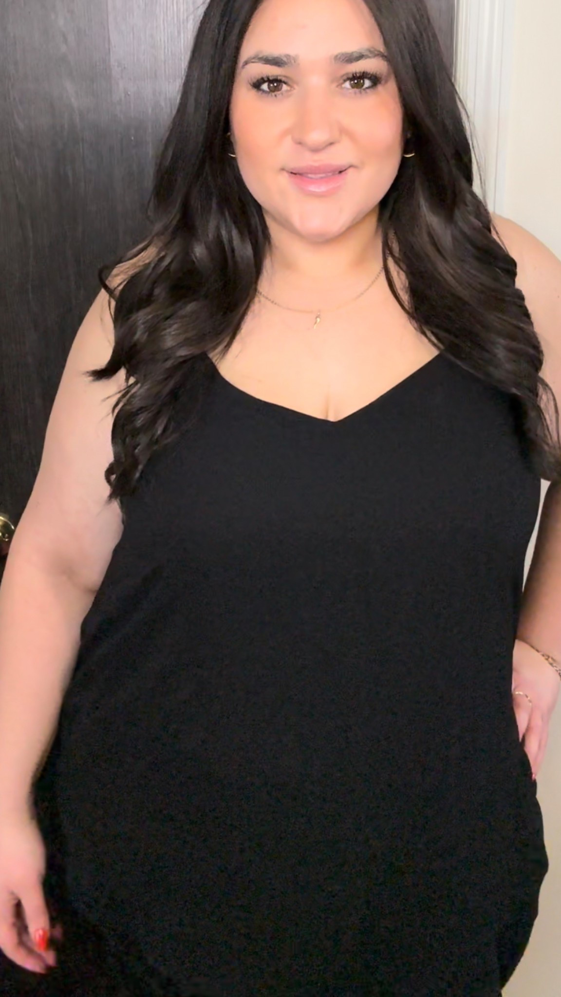 Black swing cami