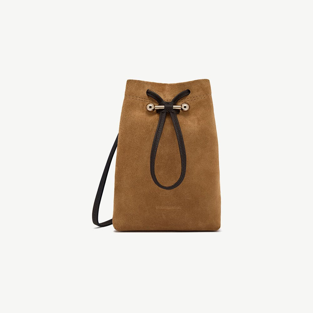 Osette Midi Pouch -  Toffee Suede/Espresso | Strathberry | Strathberry