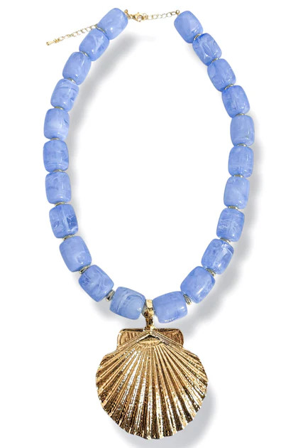 Lost At Sea Shell Pendant Resin Beaded Necklace | The Willow Tree