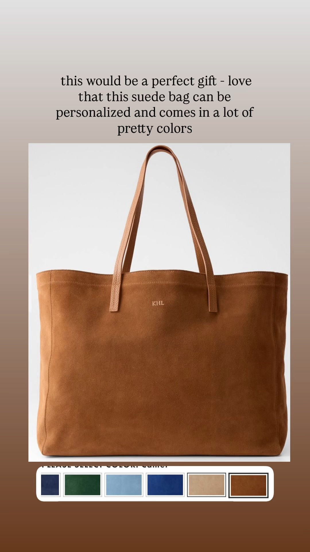 Perfect gift for her, birthday, Christmas, etc - love that this suede bag can be personalized and comes in a lot of pretty colors 

#LTKTravel #LTKWorkwear #LTKItBag