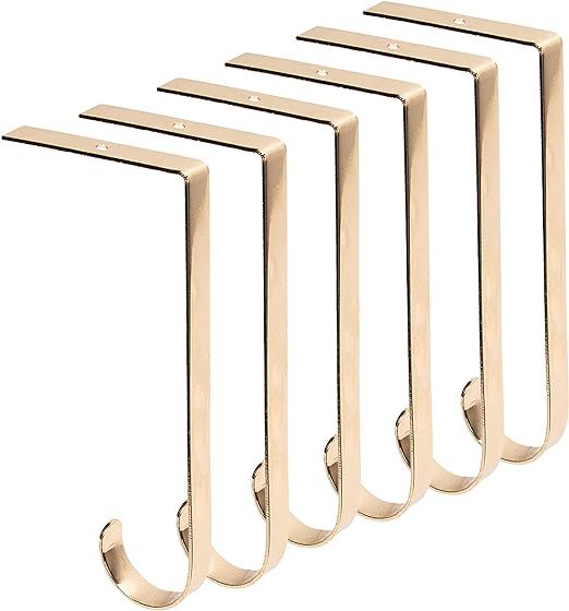 Beyond Your Thoughts Christmas Stocking Holder Hook Fireplace Gold Set of 6 | Amazon (US)