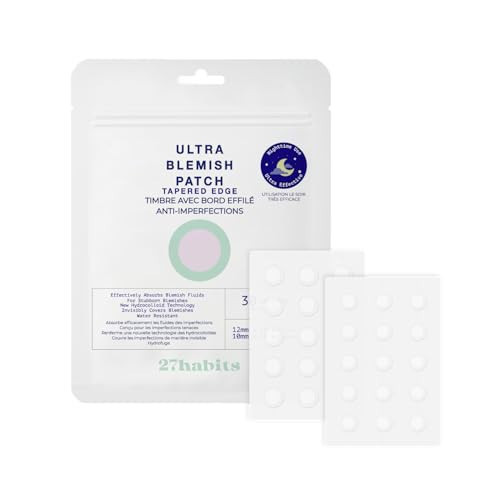 27habits Pimple Patch (30 Patches) - Hydrocolloid Blemish Patches for Face, Invisible Spot Stickers, Fast Absorbing, Tapered Edge, Korean Skincare | Amazon (US)