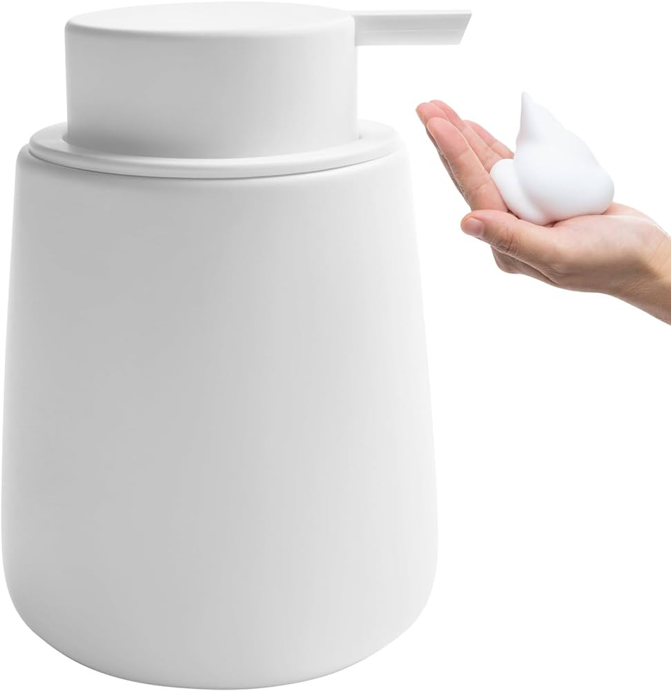 Soap Foaming Dispenser Ceramic with Easy-to-Press Pump Hand Foam Dispenser for Shampoo Bathroom K... | Amazon (US)